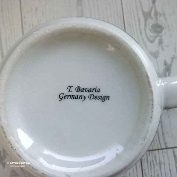 T. Bavaria Germany Cappuccino Pot Cups & Saucers 15 Pc. Set Mid 20th Century - Picture 4 of 11